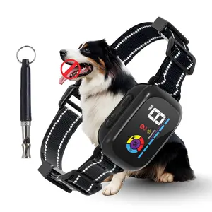 Dog Bark Collar for Small Medium Large Dogs with Dog Whistle 8–120lbs, Dual-Trigger Smart Anti Bark Collar Sound & Vibration Detection, 5 Training Modes, 5 Sensitivity Levels, IPX7 Waterproof