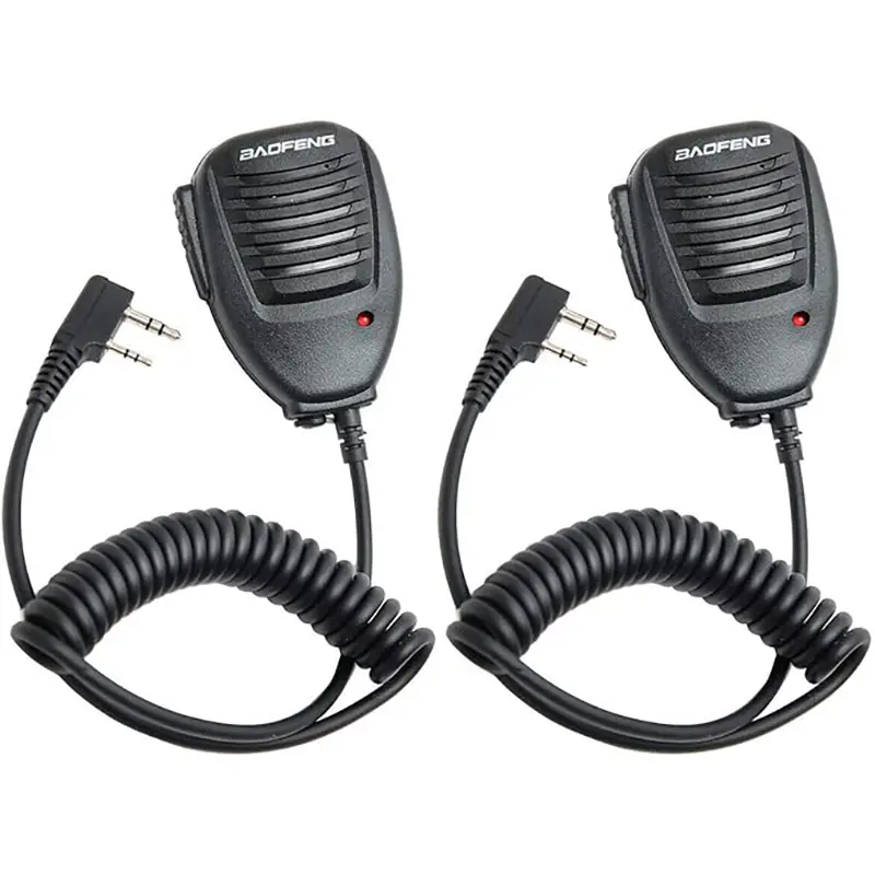 BAOFENG Walkie Talkies 2Pcs Speaker MIC for UV-5R, 5RM(AR-5RM), 888S, BF-F8HP PRO, UV-5G Plus, UV-5RH Pro,UV-32,DM-32, GM-5RH,K5 Plus, F8HP,F8TD,F8GP,UV-82(HP),TD-V2,TD-777,TD-H3,H8, 2 Pack Baofeng Accessories Mic Accessories Ham Radio Speaker Mic