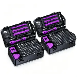 Two Piece Pack 115-in-1 Precision Screwdriver Set (Purple), Mini Professional Magnetic Repair Tool Kit, Small Screwdriver for Phone, Computer, Watch, Laptop, Eyeglass, Electronic