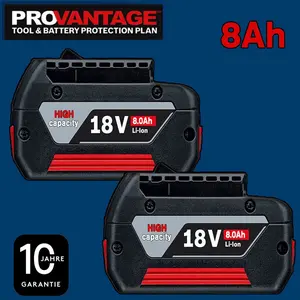 New 2PACK 18V Battery For Bosch 18 VOLT 8.0AH Li-ion BAT609 BAT610G BAT618 24618-01