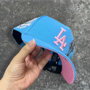New Era Los Angeles Dodgers 9FORTY Sky Blue Pink Embroidery Fitted Baseball Cap – Premium Streetwear Hip Hop Snapback Hat for Men & Women
