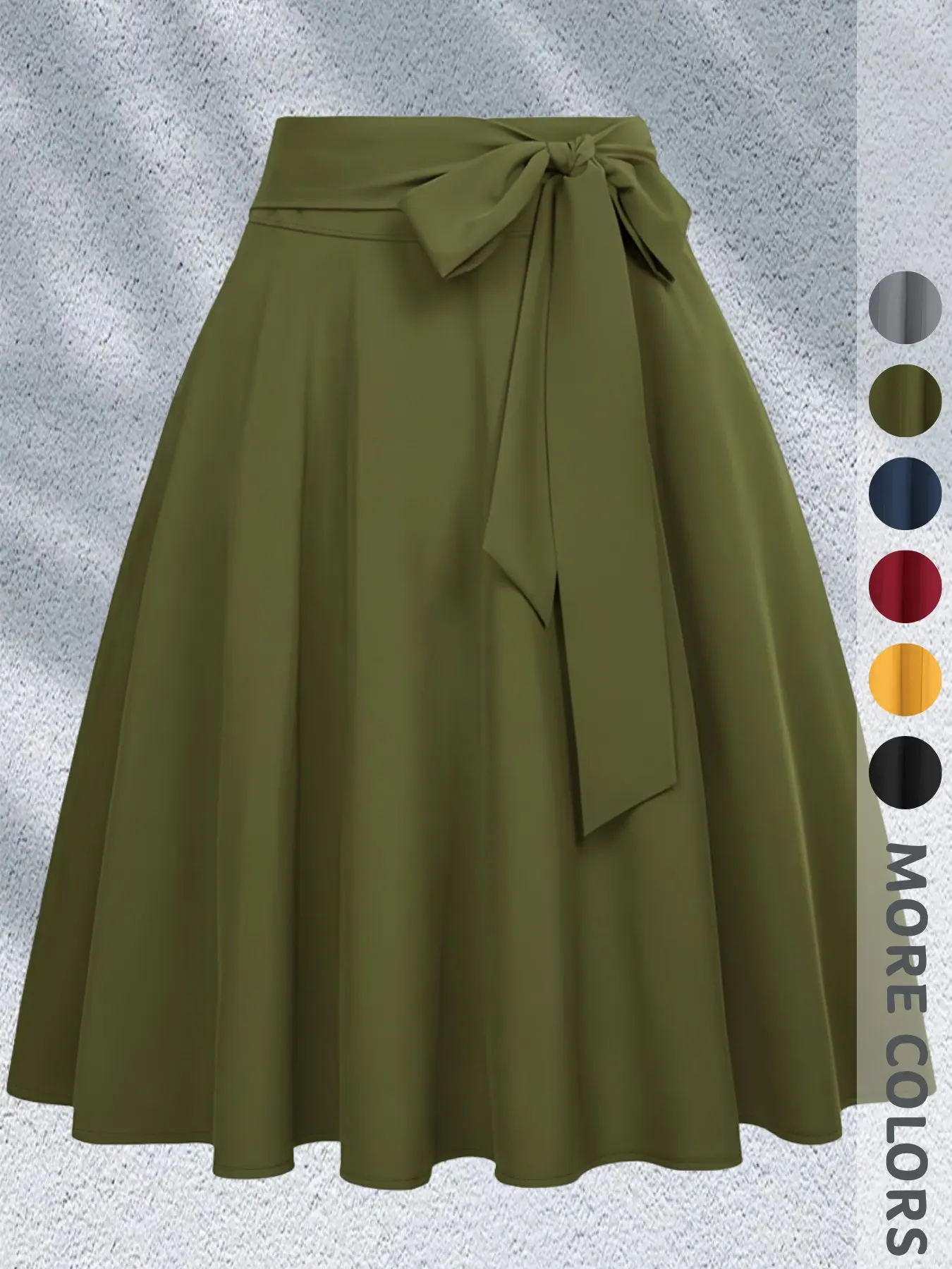 High Waist Belted A-Line Skirt with Invisible Zipper Design, Solid Color Side Pocket Skirt for Commute, Elegant Fashion Versatile Clothes