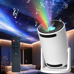 1 mini cannon star projector, galaxy projector, starry sky projector, night sky color adjustable, remote control timing, Bluetooth connection, portable indoor and outdoor projector, suitable for bedroom rest, ceiling projection, family party entertainment