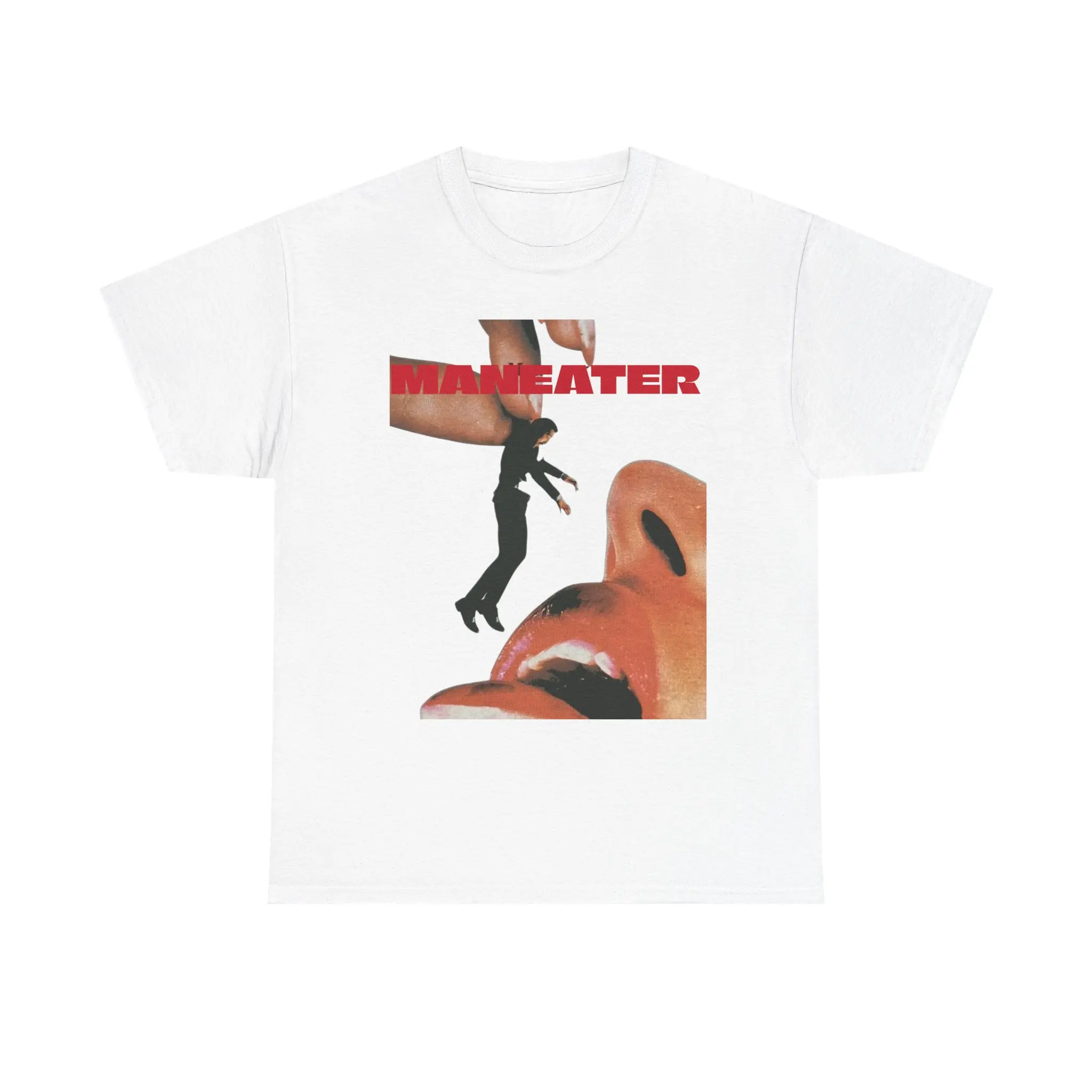 Maneater graphic tee | Retro femme face and silhouette design