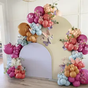 Dusty Pink Balloon Garland Boho Balloons Pastel Balloon Arch Kit Latex Thick 18/12/5in Blue Brown White Sand Balloon Set