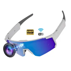 Smart Sports Glasses,  Hands-free 1200P Video Recording,8MP Camera Anti-Shake Dual Stabilization (Physical + EIS )Sunglasses, Bluetooth Call ,Music Control ,AI Translation ,260Mah Battery ,IP64 Waterproof ,AI Smart Glasses