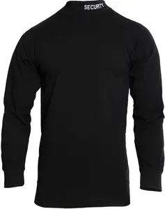 Black - SECURITY Mock Turtleneck Long Sleeve Guard Shirt