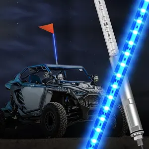 Nilight 1PCS 3FT LED Whip Light with Aluminum Base Blue Color Safety Warning Pole Lighted Antenna Whips for RZR Polaris Dune Buggy Off-Road Truck UTV ATV  dealsforyoudays