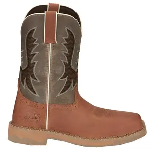 Justin Original Workboots Mens Bolt 11 Inch Electrical Hazard Soft Toe  Work/Duty - Brown, Grey