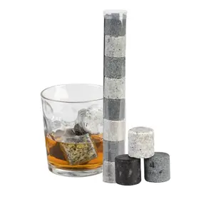 Premium Granite Whiskey Stones – Handcrafted Non-Diluting Drink Chilling Rocks for Whiskey, Bourbon & Cocktails – Reusable Natural Ice Cubes for Drinks – Gift Set for Men & Whiskey Lovers Rose Countertop Wine Rack
