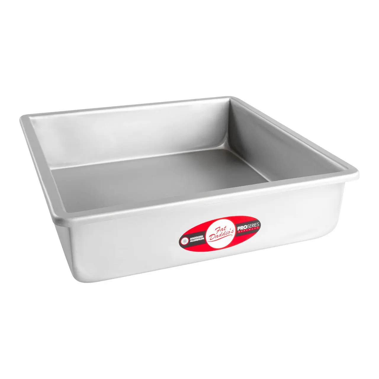 Fat Daddio's PSQ-12123 Anodized Aluminum Square Cake Pan, 12 x 3 Inch