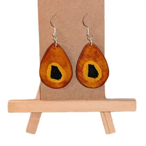 Georgia State Leather Earrings - Unique Teardrop Design with State Outline - Handcrafted for Fashion Enthusiasts