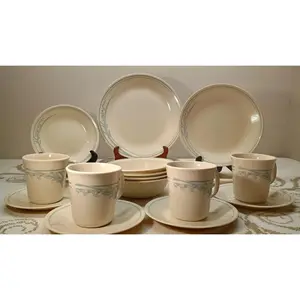 Corelle Blue Lily Dinner Set - 4 Place Settings - 24 Piece Set