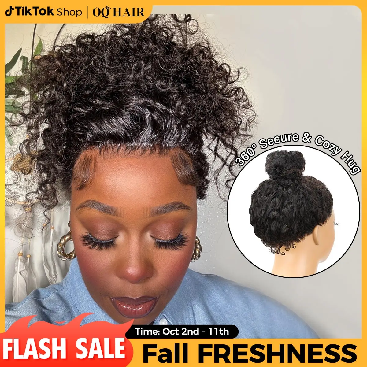 [NEW IN] OQ HAIR Water Wave 360 Lace Frontal Wear Go Glueless Wig Bleached Knots Pre-Cut Lace Invisi Drawstring Human Hair Wig #FallFreshness