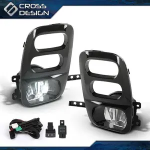 CROSSDESIGN LED Front Bumper Driving Fog Lights For 2021-2023 Honda Odyssey w/Bezels+Harness