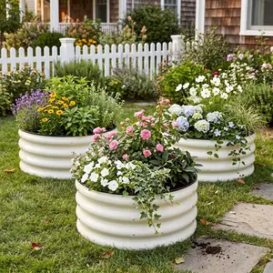 【Summer Garden】SnugNiture Raised Garden Bed 3-Pack 2x2x1 ft Module Metal Planter Box for Planting Plants Vegetables,Flowers