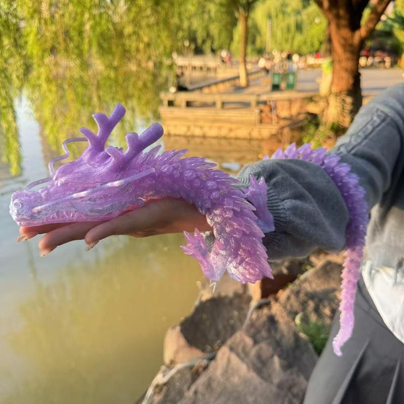 3D Printed Dragon Model, 1 Count Creative Desktop Decoration, Dragon Model Ornament, 3d printed fidget toys,Office Desktop Decoration, Perfect Holiday Gift Christmas,white elephant gift,christmas hauls