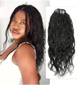 Michelle Crochet Braids - Pre Loop With Body Wave Human Hair Boho Curls