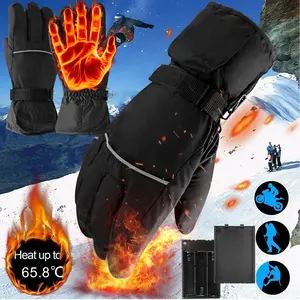Heated Gloves,Outdoor Winter Gloves Battery Power Thermal Mittens Gloves for Men Women Winter Touchscreen Waterproof Warm Glove Liners Cold Weather Gloves for Cycling, Skiing, Snowboarding