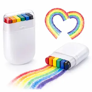 2 Pack Pride Face Paint Stick, Rainbow Face & Body Paint for LGBTQ Pride Parade, Gay Pride Makeup, Pride Month Accessories, Rainbow Flag Face Paint, Easy Wash, Skin Safe
