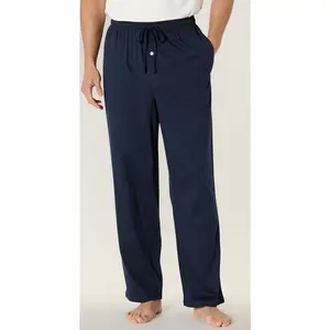 Men's Essential Cotton Knit Pajama Pants – Soft Breathable Lounge Bottoms with Drawstring. Casual Sleepwear for Home, Bedroom & Relaxation. Classic Comfort Fit.