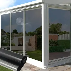 Heat Insulation Film, 1 Roll One-way Perspective Sun Protection UV Protection Solar Film, Home Balcony Shading Film, Sun Shade Film, Window Privacy Films, Living Room Home Decoration