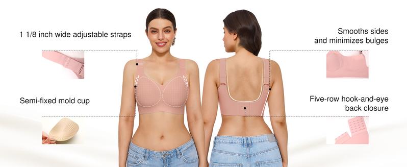 Popilush Wireless No Underwire Jelly Bra -Everyday Comfort Push Up Bra Seamless T-Shirt Bra & Minimizer Bra with Adjustable Straps #FallFreshness Popilush Wireless No Underwire Jelly Bra -Everyday Comfort Push Up Bra Seamless T-Shirt Bra & Minimizer Bra with Adjustable Straps #FallFreshness