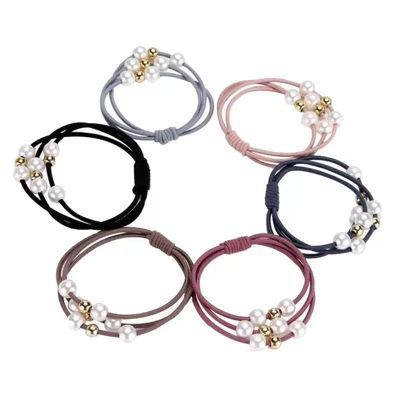 BFF GIRL BEAUTY HAIR Elastic Hair Rubber Bands Women Hair Tie Hair Gum Ponytail Hair Holders Hair Accessories Random Color