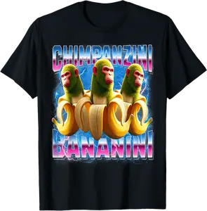 Chimpanzini-Bananini Italian-Brainrot Funny Gen Z Men Women T-Shirt - Folusoal Shop 61B0F92Q54K6