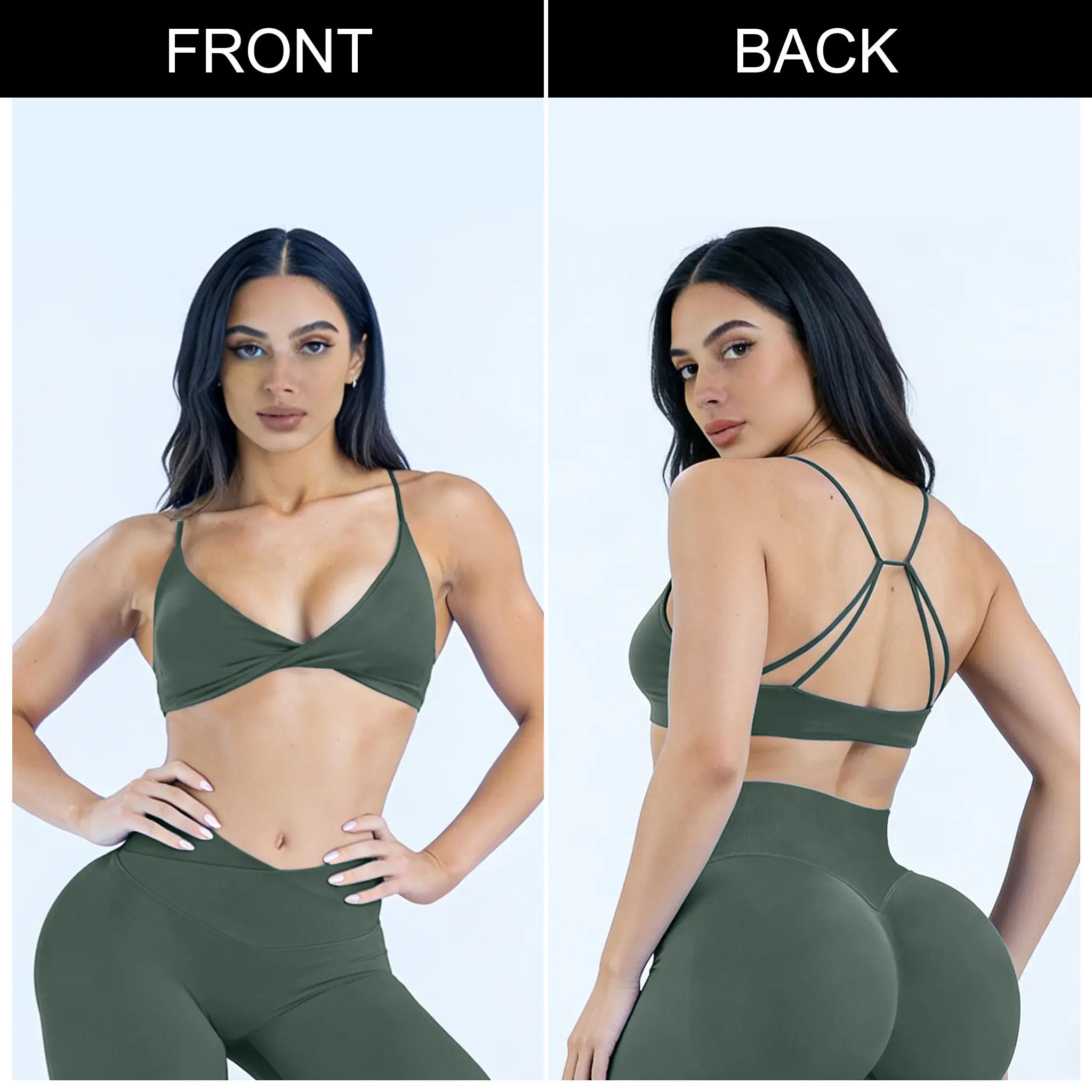 Olive Green Sport Bra