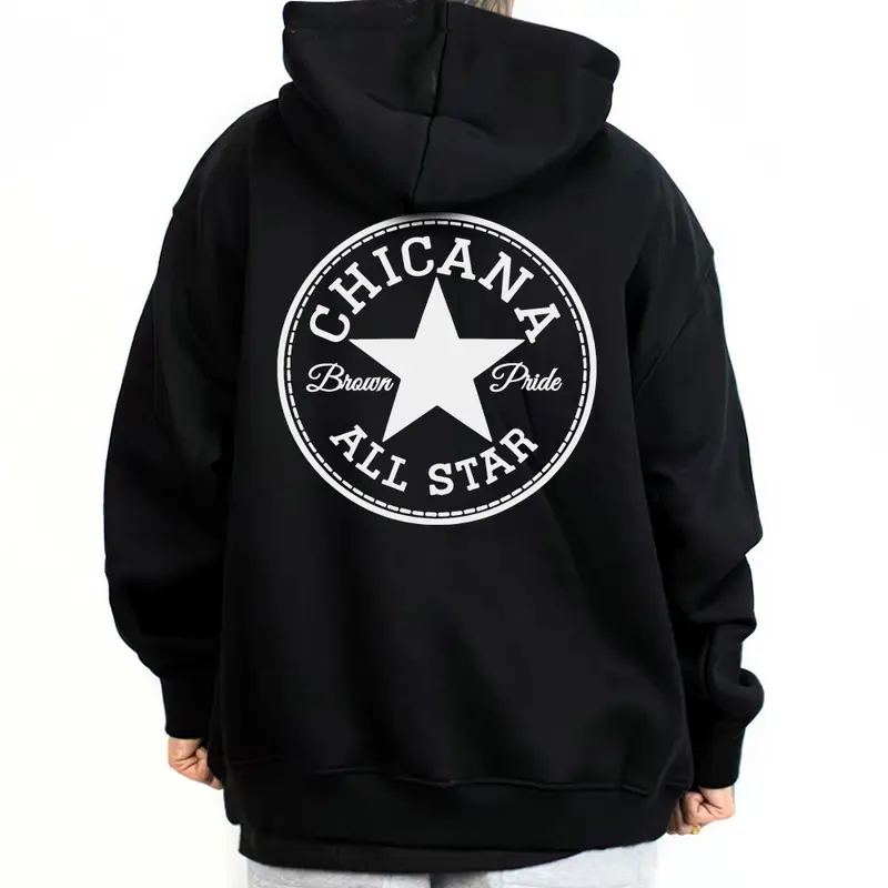 Women Chicana Brown Pride Hoodie, Chicano Clothing, Mexican Clothes, Oversized Graphic Tee Medium Heavy Polyester Sweatshirt Hoodie for Men & Women