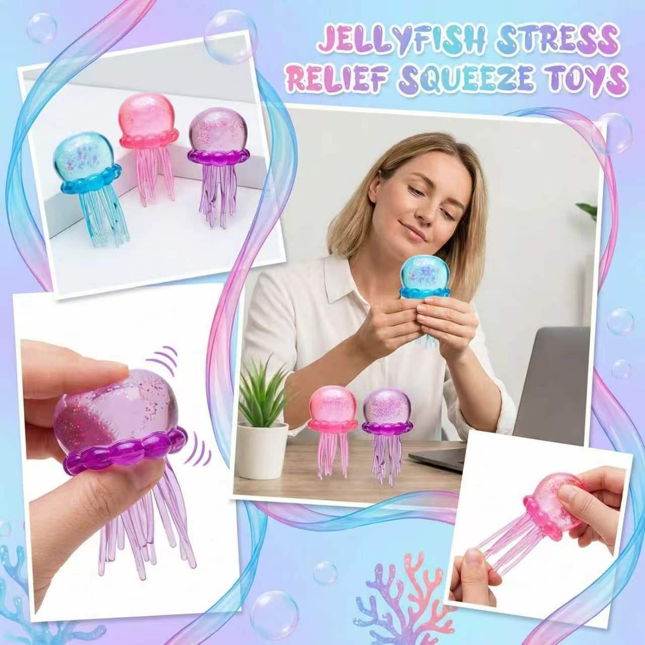 2026 Jellyfish Sensory Squeezable Toy – Cute Stress Relief Gift for All Ages