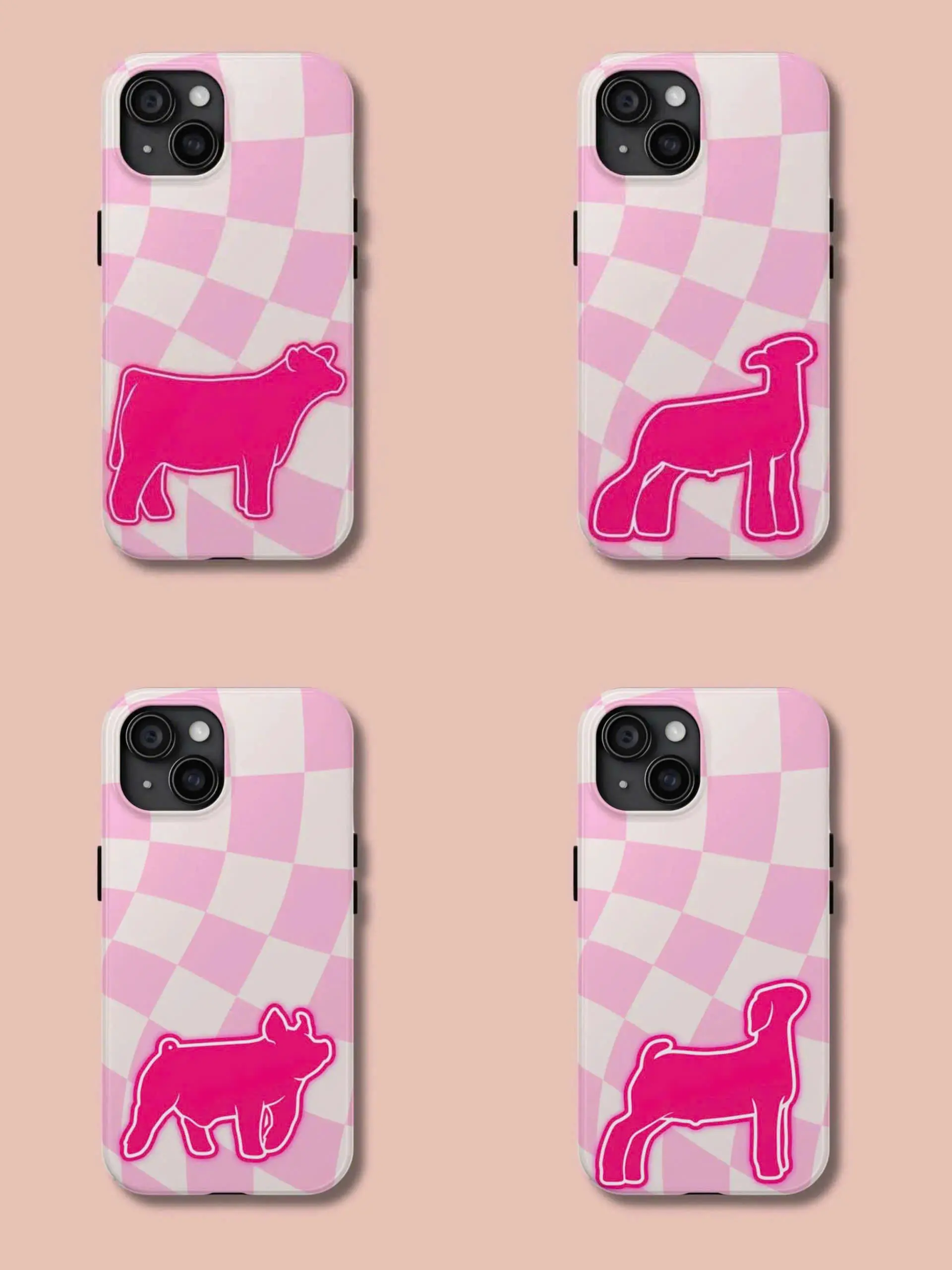 Groovy Pink Show Goat Phone Case / livestock phone case / Boer goat phone case / stock show phone case / wether doe phone case / market goat