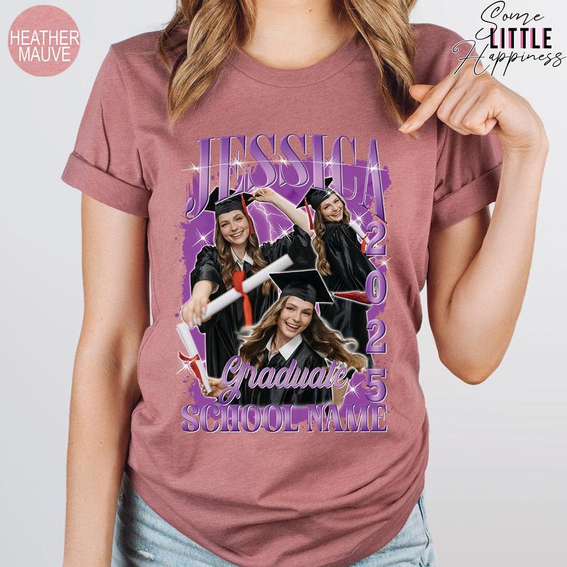 TINKLE TWINKLE Personalized Graduation Shirt Design, Bootleg Custom Photo Graduation T Shirt Design, 2025 Graduation Family T Shirt, Senior of 2025, SL0860