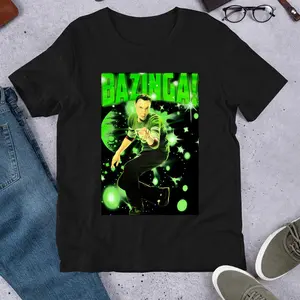 Big Bang Theory Sheldon Stars Bazinga T-Shirt
