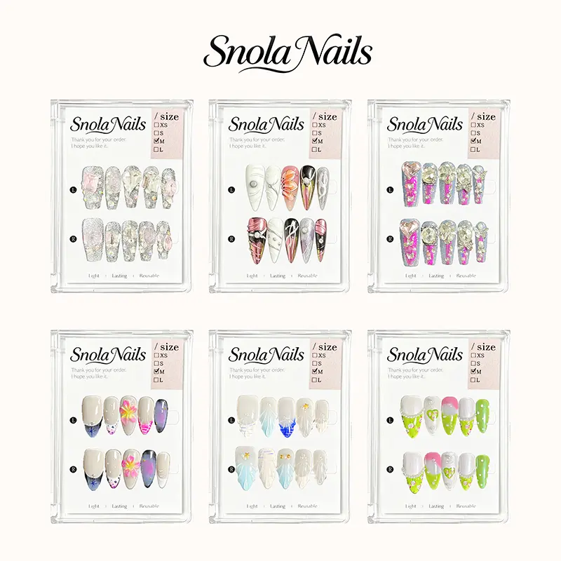 SNOLA Bold Y2K Press-On Nails for Women with Neon, Gothic and 3D Art Designs sohochic