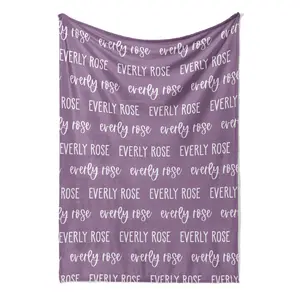 Swaddle and Nest Custom Minky Fabric Blanket with Name Personalized Throw Blankets Baby Shower Gift Ultra Soft Blanket Personalized Name Blanket Soft and Warm Cozy Gift for Kids Toddler