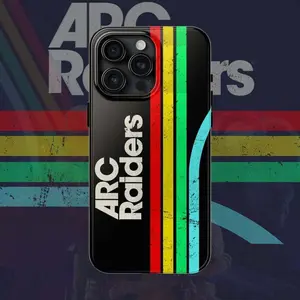 ARC Raiders Game Phone Case, Video Game Emote Gamer Gift Vintage ARC Stripes Phone Case
