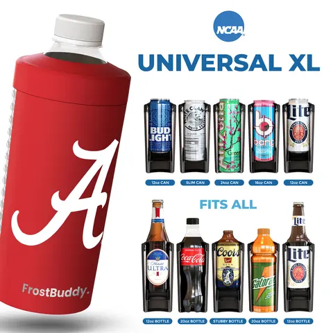 Universal XL Collegiate Edition - Officially Licensed - Can Cooler - Fits all Your Drinks Bottles Cup