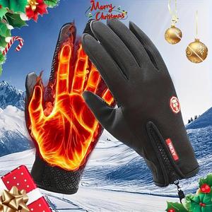 Outdoor Winter Gloves, Touchscreen and Windproof Full-Finger Gloves for Sports, Travel, and Daily Activities