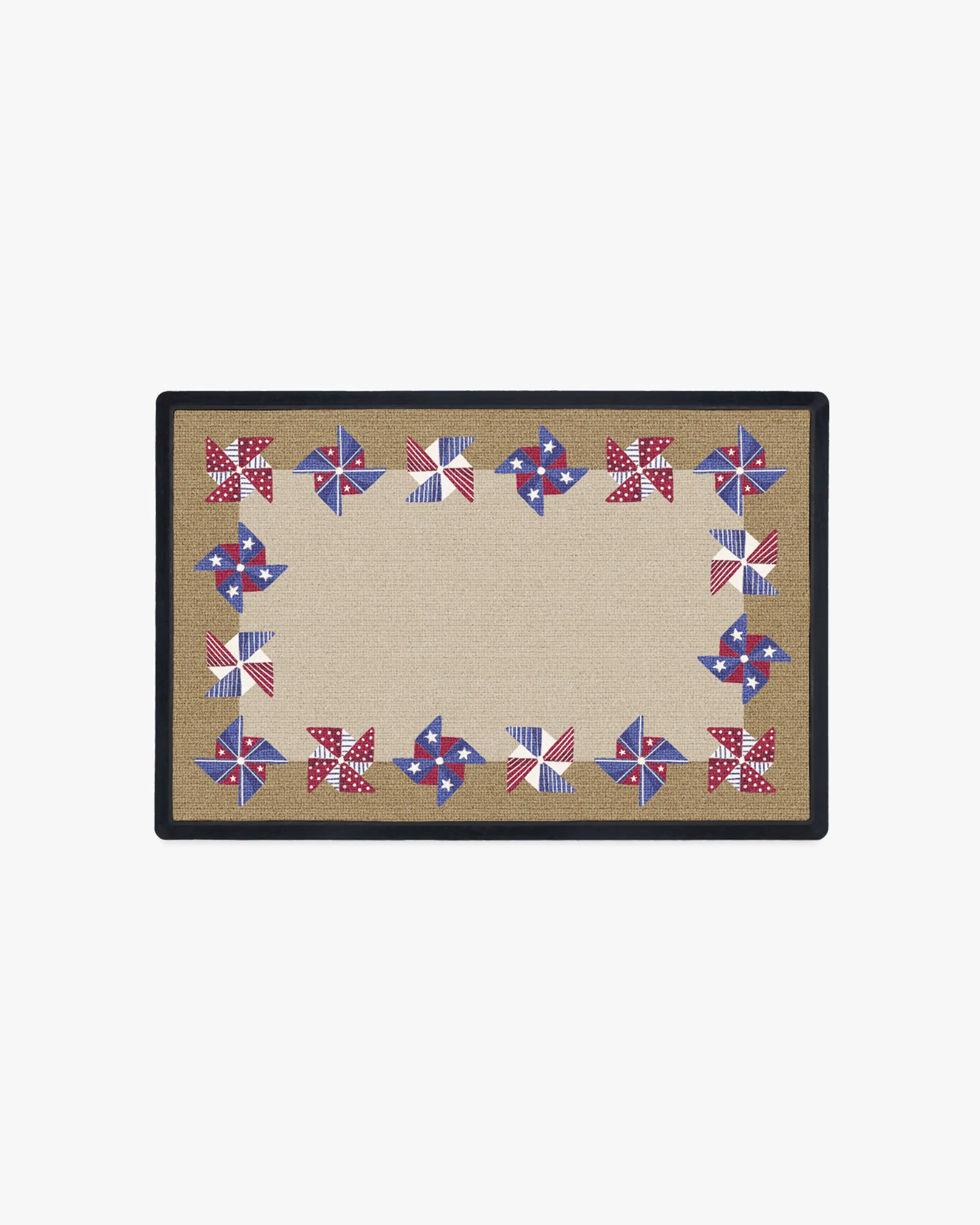 Patriotic Pinwheels Multicolor Doormat