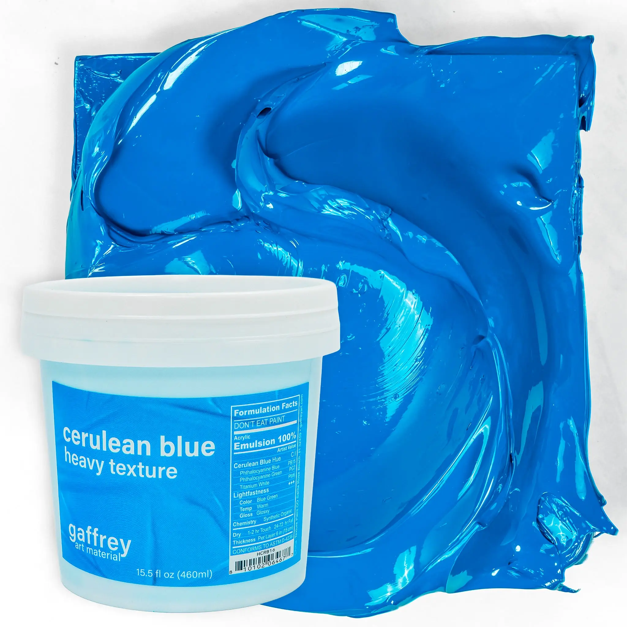 Cerulean Blue Heavy Body Texture Acrylic Paint