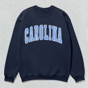 Carolina Collegiate Sweatshirt, North Carolina Crewneck, Unisex Blue College Sweater, University Style Gift, Trendy NC Campus Pullover