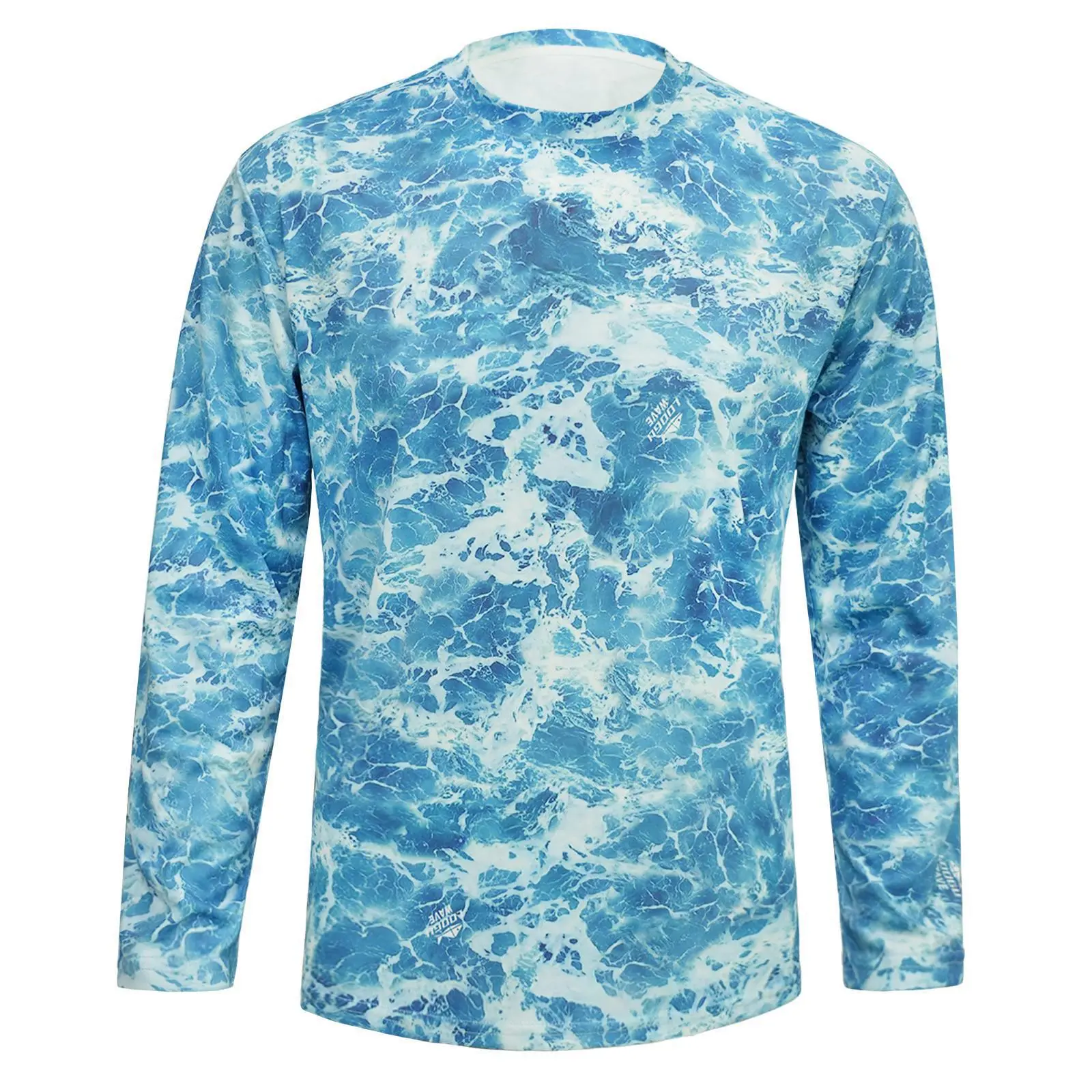 LOOGU WAVE Wave Flower Pattern Light Blu