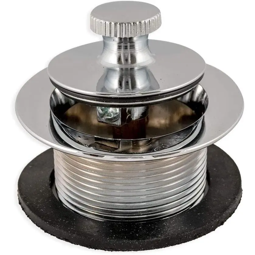 Mobile Home 1-1/2" Chrome Tub Drain with Lift-N-Turn Stopper
