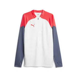 PUMA Mens Individualcup Quarter Zip Sweatshirt Casual - White
