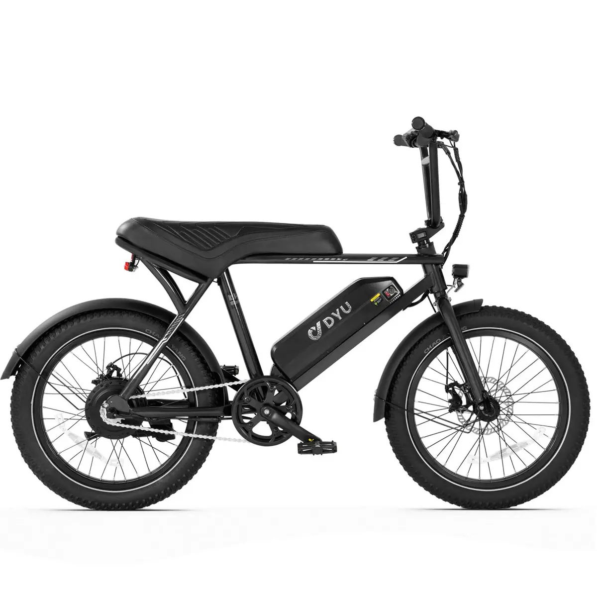 DYU UX 20-Inch Fat Tire Electric Bike with Nimble and Agile Handling, BMX Style for Urban Commuting, Removable Bat.