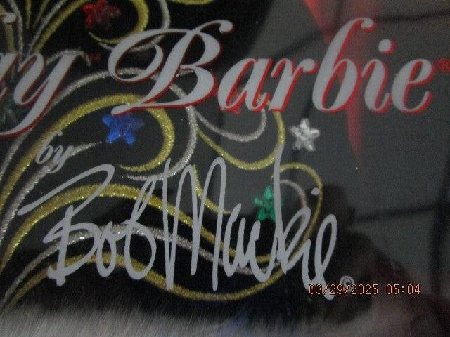 Bob Mackie 2006 Holiday Barbie Doll - New Collectible Toy with Black Gown Gold Star Designs & White Fur Collar