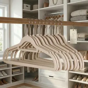 Home Velvet Hangers 10 Pack - Premium Non-Slip Clothes Hangers - Black, 360° Rotating Hook, Heavy Duty for Coats, Jackets & Dresses Hanging Sturdy