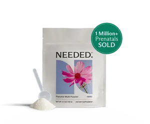 NEEDED. Prenatal Multi Powder - Vanilla - 30 Servings (1 Month Supply) - 22 Clinically Dosed Nutrients - Folate Choline & Vitamin D3 - Fetal Brain Development - Nausea-Friendly - Expertly-Formulated - Fertility to Postpartum